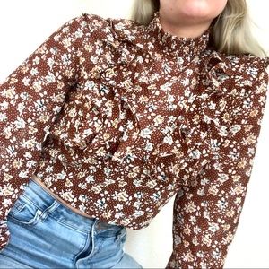 NWT Frilly Crop Forever 21 Blouse